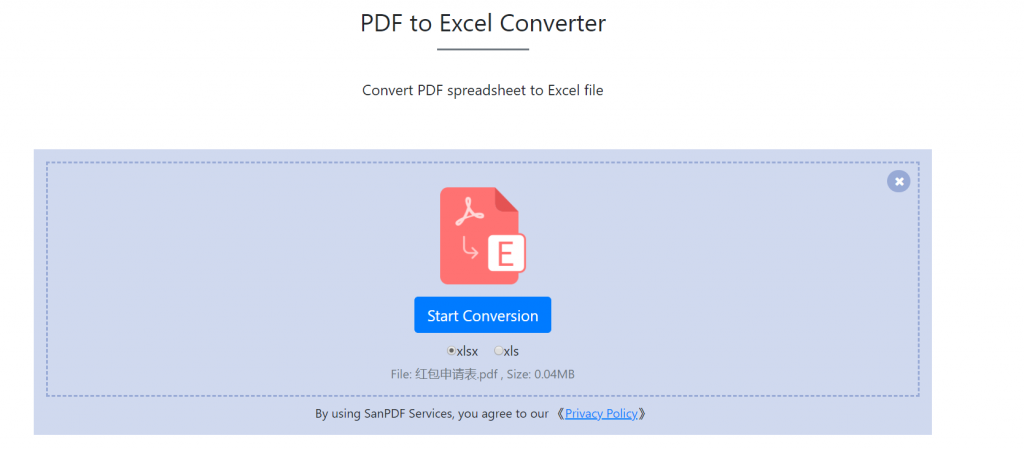 PDF to Excel