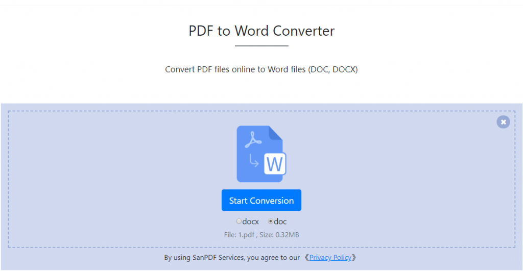 Free online to word pdf converter