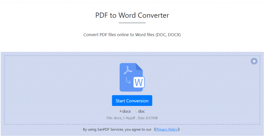 PDF to Docx Converter