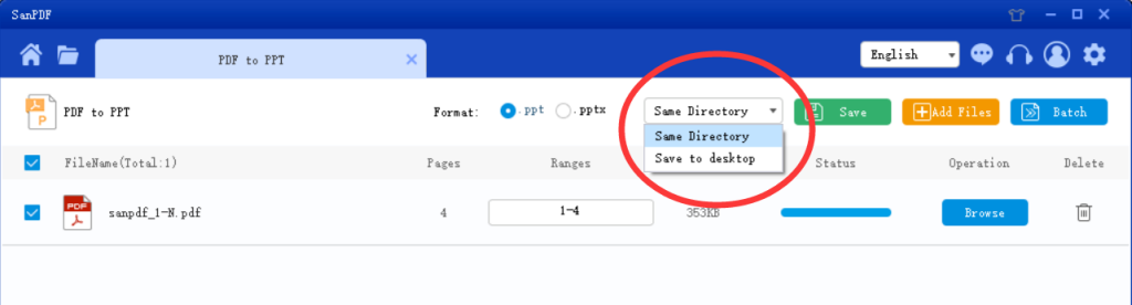 San PDF to Microsoft Office PowerPoint (.ppt, .pptx)