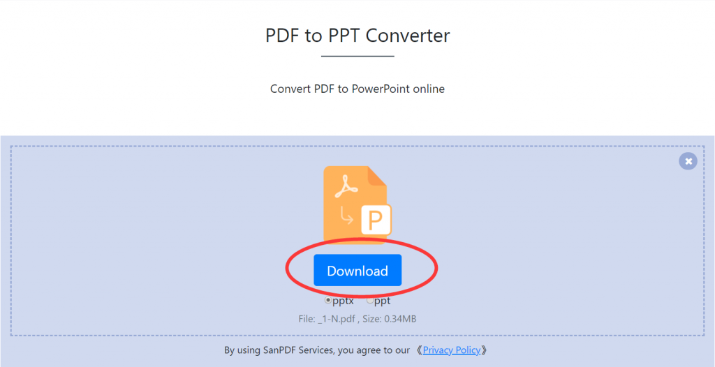 Adobe PDF to Microsoft Office PowerPoint (.ppt, .pptx)