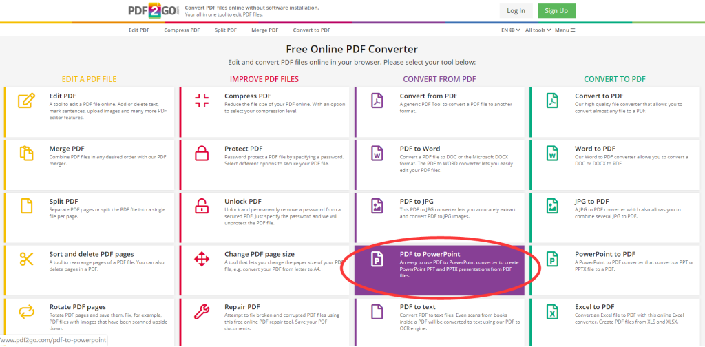 San PDF to Microsoft Office PowerPoint (.ppt, .pptx)