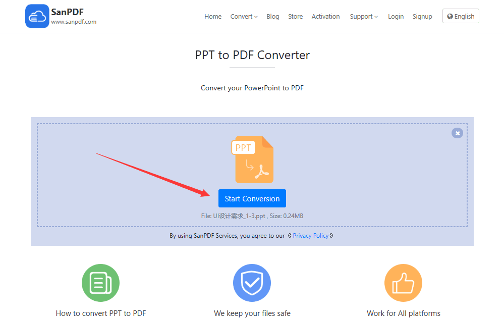 PPT to PDF format online free 