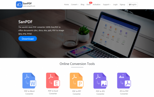 The SanPDF online conversion tool converts Adobe PDF files into Microsoft office Word （doc.docx） documents. It is super-useful and easy to use. You really deserve to understand.