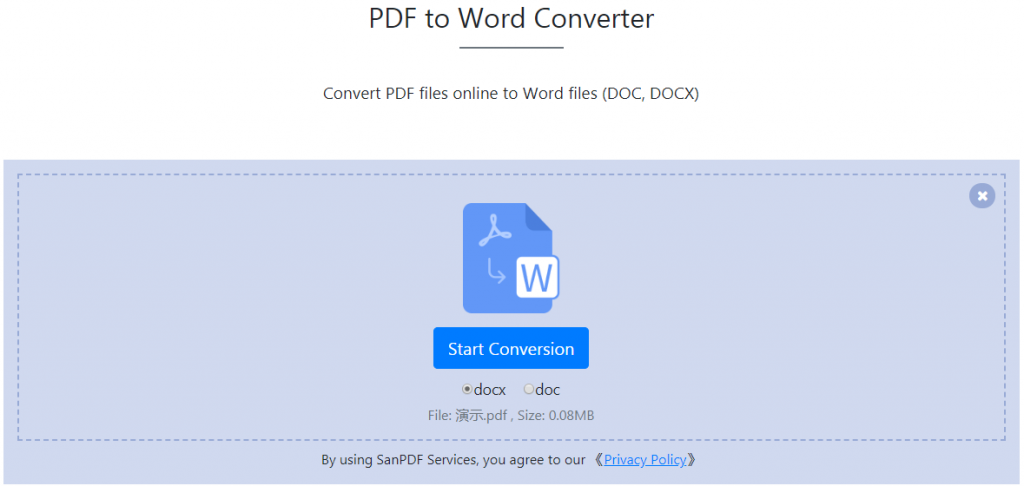 PDF to word