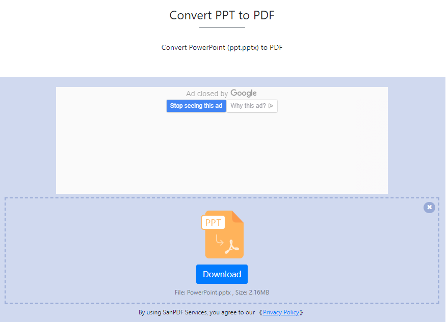 PPt to PDF