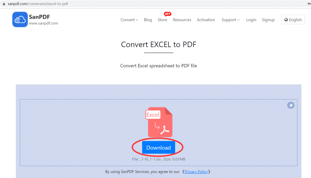 Microsoft Office Excel (.xls, .xlsx) (.xls, .xlsx) to Adobe  PDF