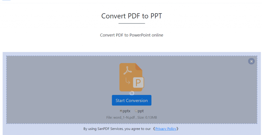 PDF to Microsoft office powerpoint 