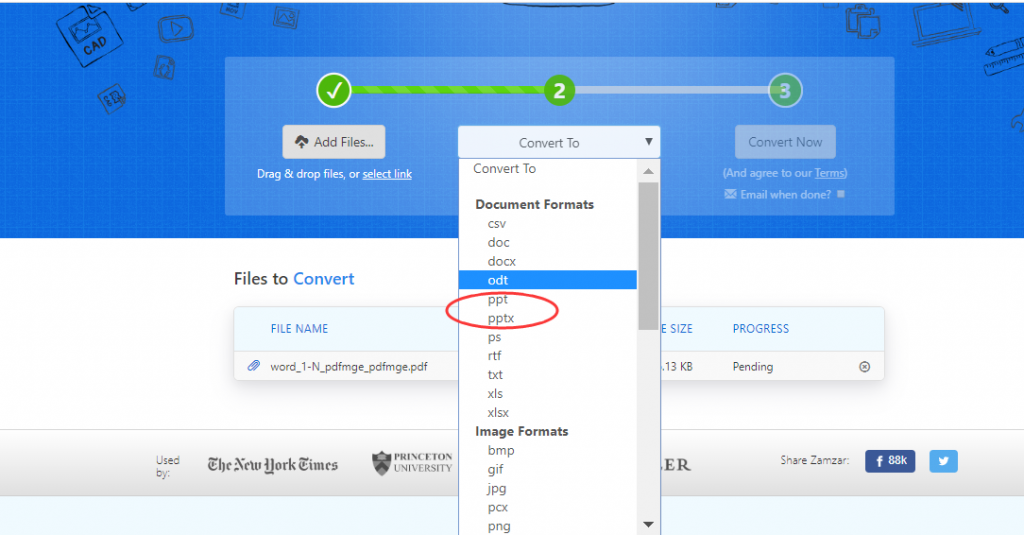 PDF to Microsoft office powerpoint