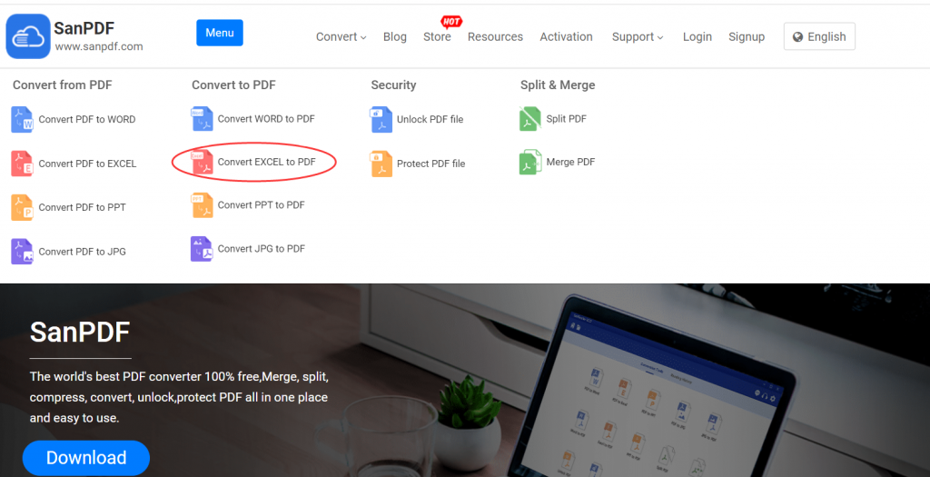 Microsoft office Excel (.xls,.xlsx) to Adobe PDF