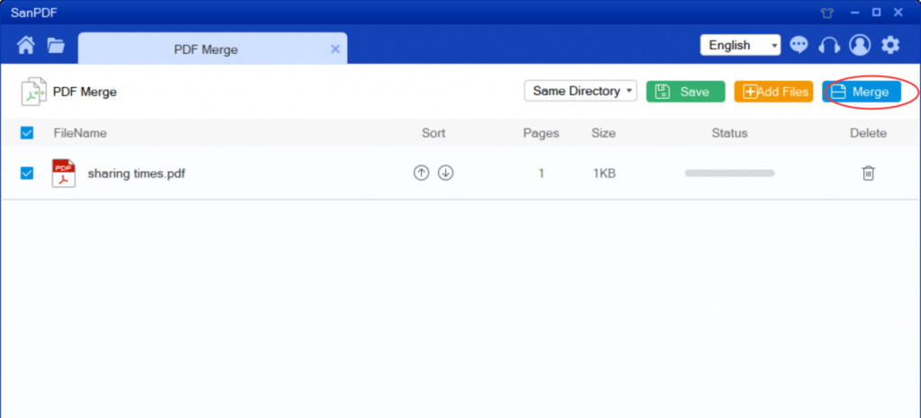 Adobe PDF merge