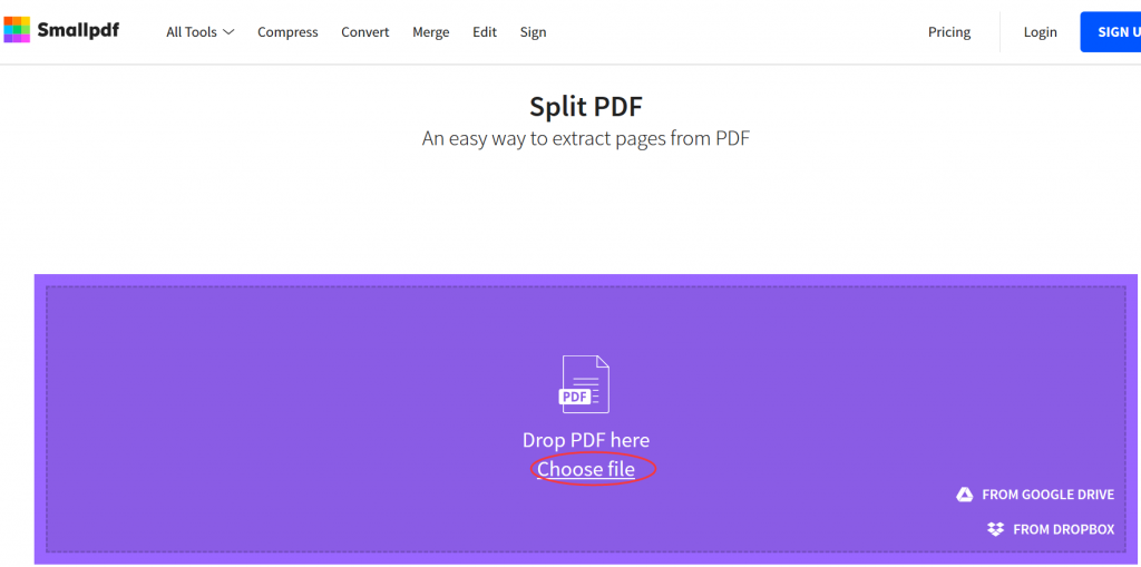 Adobe PDF split