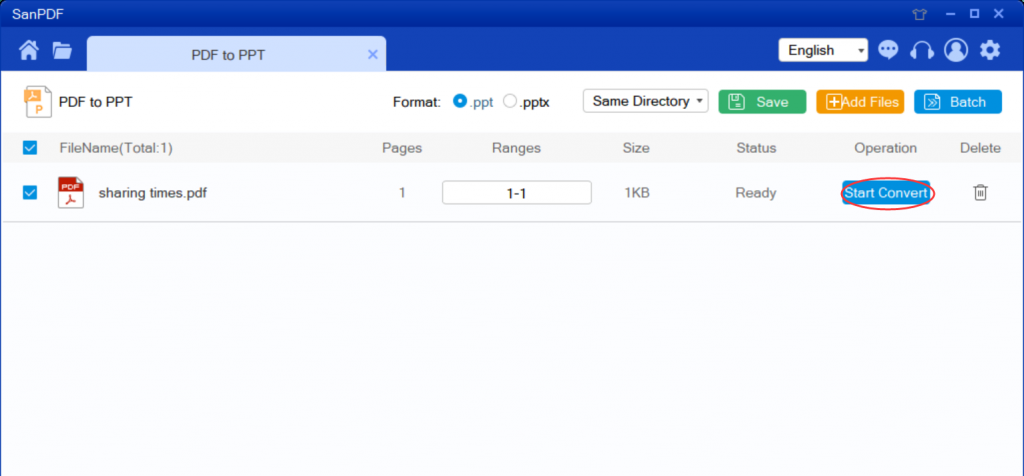 Adobe PDF to Microsoft Office PowerPoint(.ppt,pptx)
