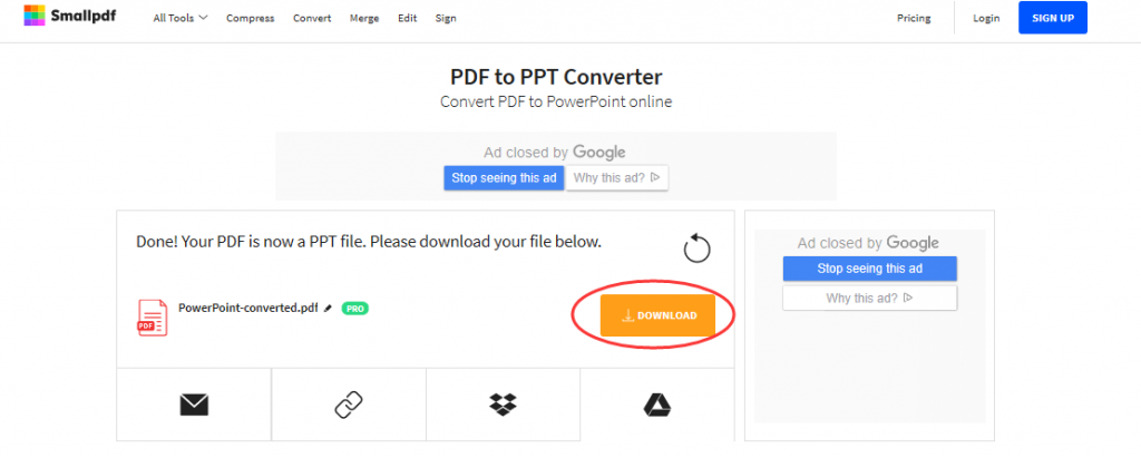 Adobe PDF to Microsoft office powerpoint(.ppt,.pptx).