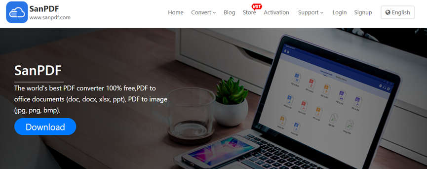 Microsoft office Word(.docx,.doc) to Adobe PDF.sanpdf.com