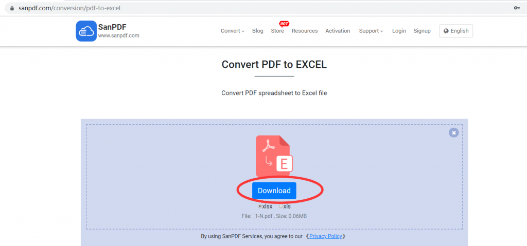 ADOBE PDF to MICROSOFT OFFICE EXCEL (.XLS, .XLSX)