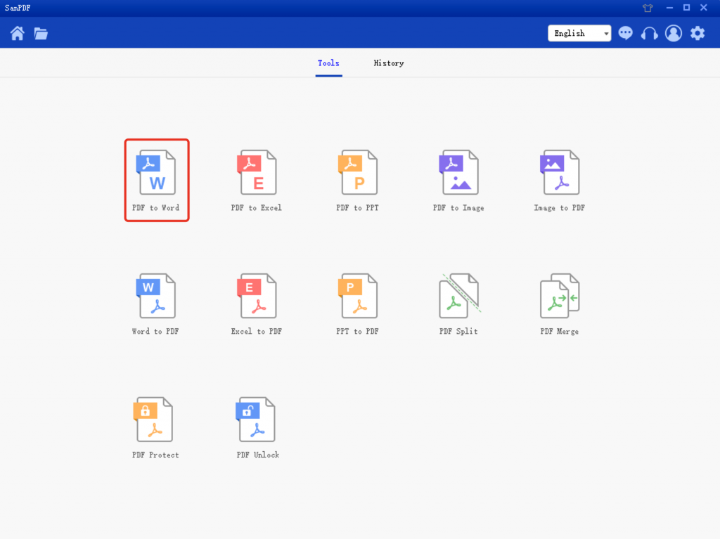 SanPDF to doc or docx Method.